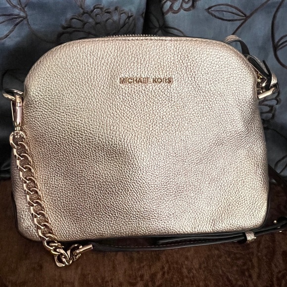 Michael Kors Metallic Gold Crossbody Bag - Picture 1 of 14